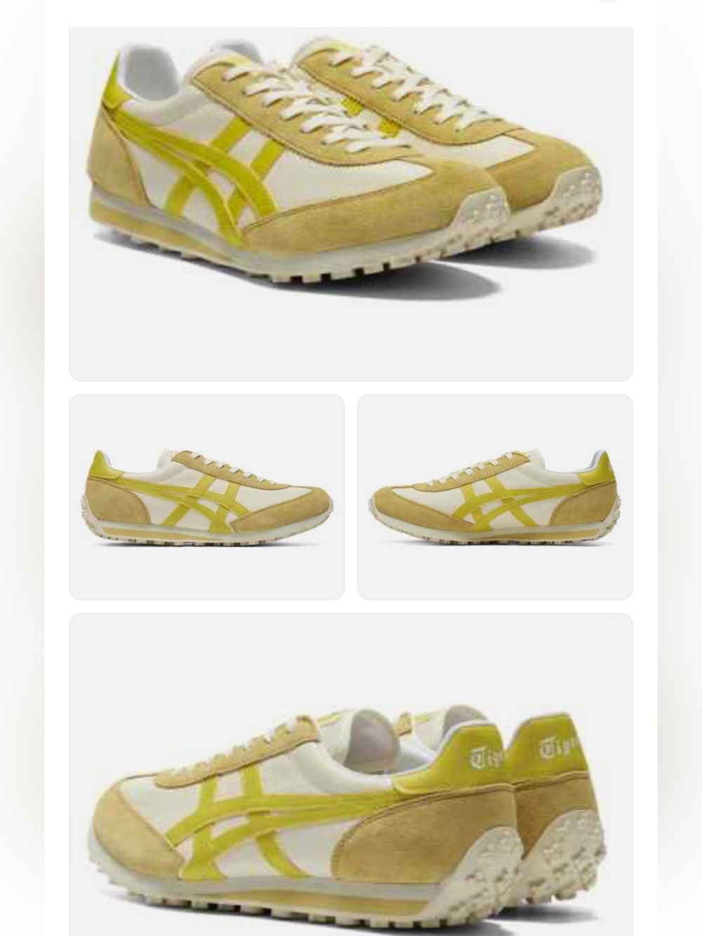 Onitsuka Tiger EDR78 Retro Classic Sneakets Ivory Mustard US 8